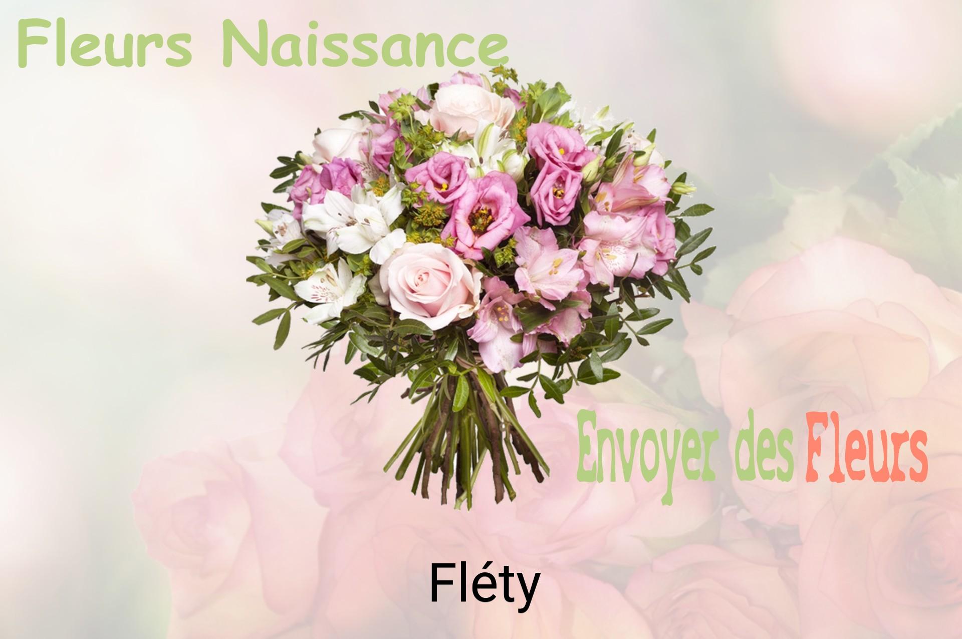 Bouquet de fleurs de naissance livré à Fléty